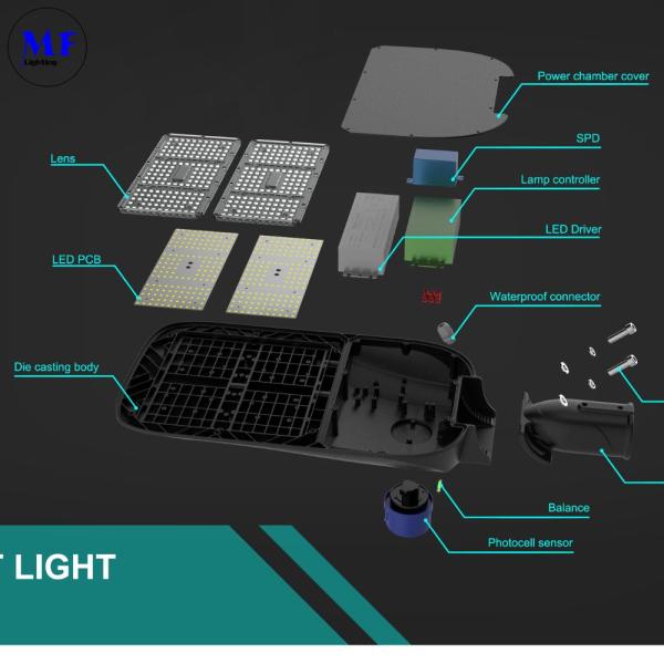 IP66 водонепроницаемый светодиодный уличный фонарь с SKD ветроустойчивым 30W-300W умным фотоэлементом управления
