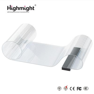 Highly Transparent LED Crystal Film Screen Ultra-thin Design Borderless Transparent Display