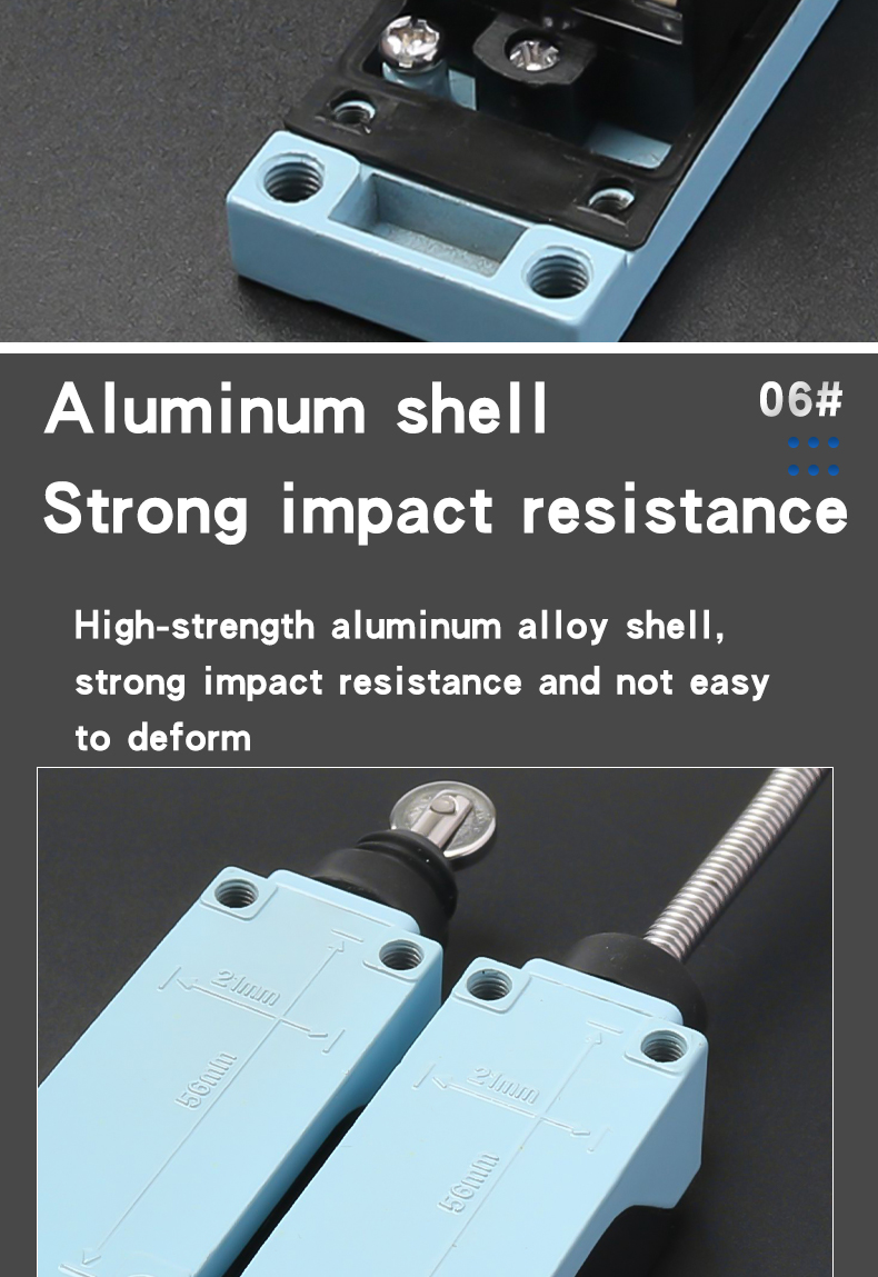 Yizhi TZ-8104/8108 Travel Switch Micro Miniature Industrial Waterproof Self-Reset Limit Switch IP65 220V 1NO1NC IK09 Touch Flame