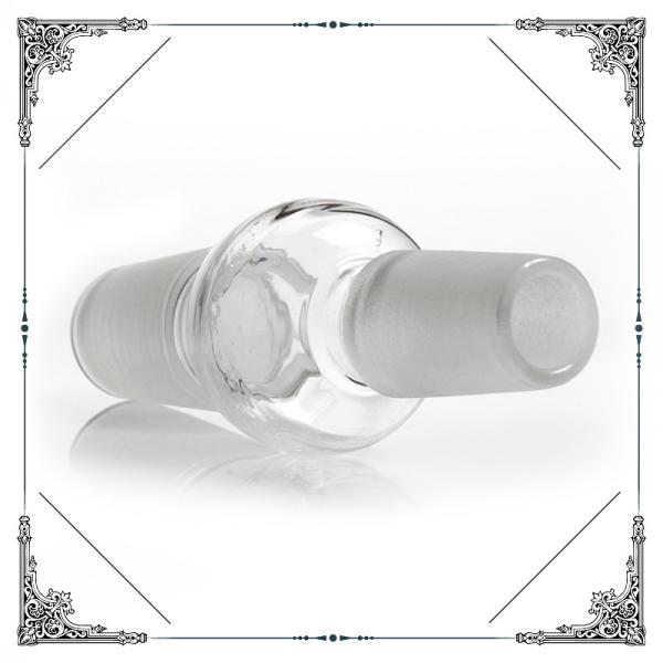 14mm to 18mm Straight Double Male Clear Glass Adapter​ With Ball For  Water Pipe