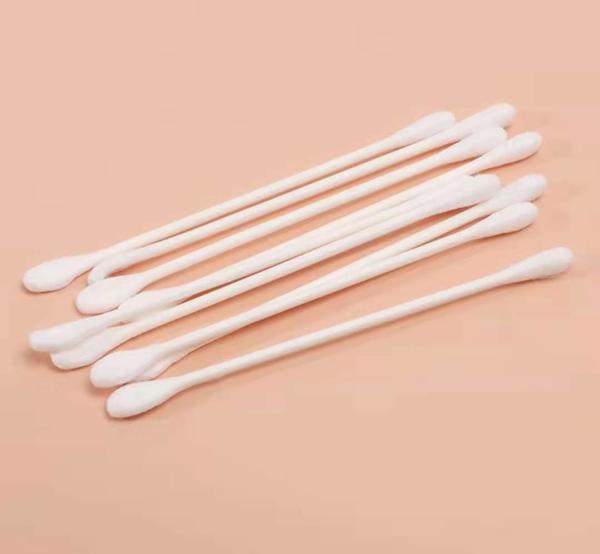 Eco Friendly Cotton Ball Roll Baby Cleaning Paper Stick Cotton Swabs 75mm