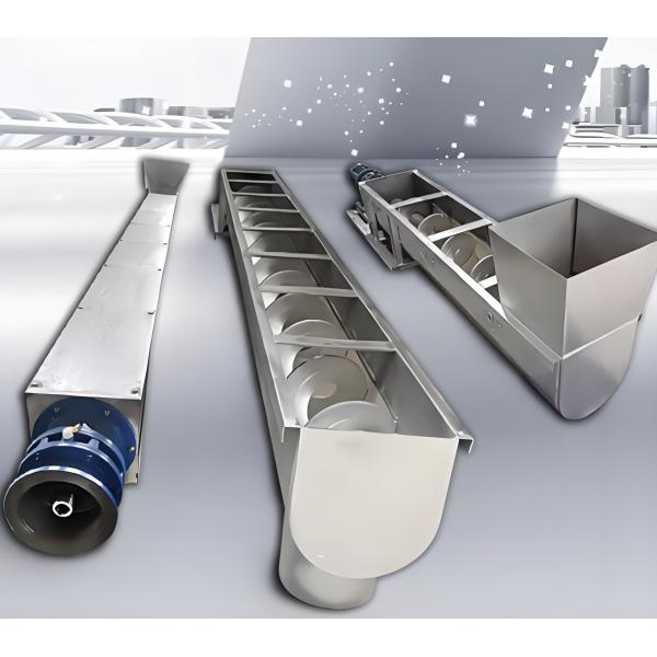 Pipe en acier inoxydable en forme de U, perçage en spirale sans arbre, lame, ciment, cendres, boues, convoyeur en spirale