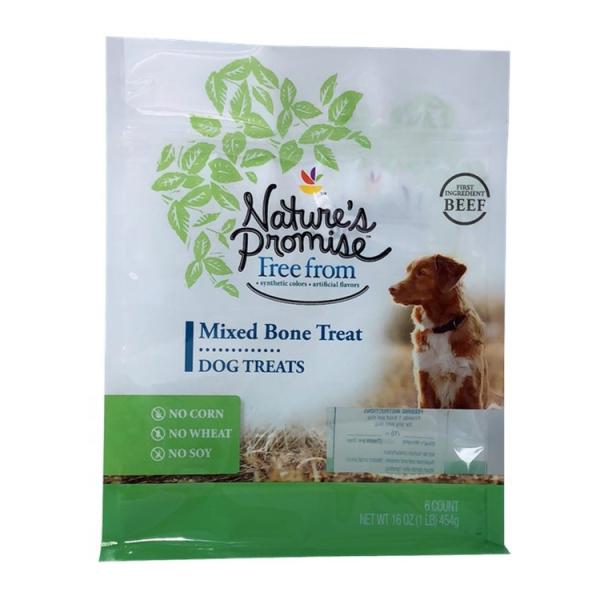 stand up pouch pet dog food bag with resealable zipper dog treats plastic packaging bag