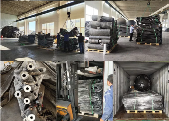 Корабль безопасности запускает черные резиновые надувные морские подушки безопасности 3-24 м