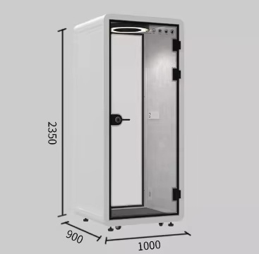 Fully Enclosed Indoor Office Pod Large Modular Soundproof Booth with Color Changing Lights