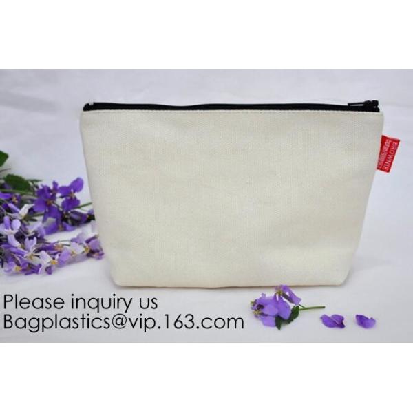 Promotional canvas hand carry makeup bag cosmetic organizer,natural canvas Makeup Bag Cotton Cosmetic Bag, bagease