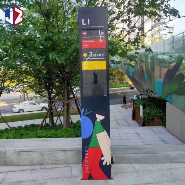 Durable Outdoor Metal Directional Signs Standing Parking Lot Advertising