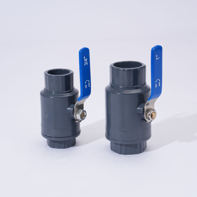Female Thread UPVC Ball Valve Stainless Steel Lever Shut Off Valve for Household Cold Water Pipeline