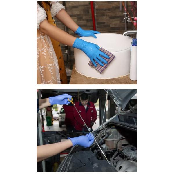 XL Disposable Vinyl Glove Clear Blue Vinyl Gloves Suitable for Medical Food Handling and Various Industrial Applications
