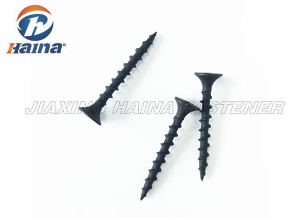 Black Phosphate Self Drilling Concrete Screws , Fine Thread Drywall Screw Bugle Head