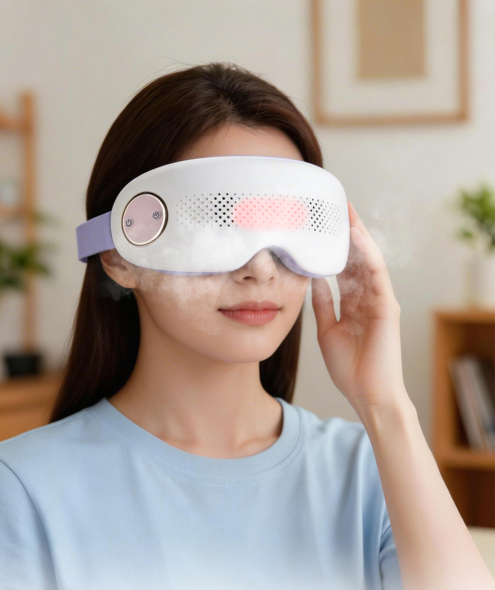 Steam Masajeador De Ojos Portable Eye Massage Equipment Vibration Eye Mask Electric Eye Massager with Heat Compression