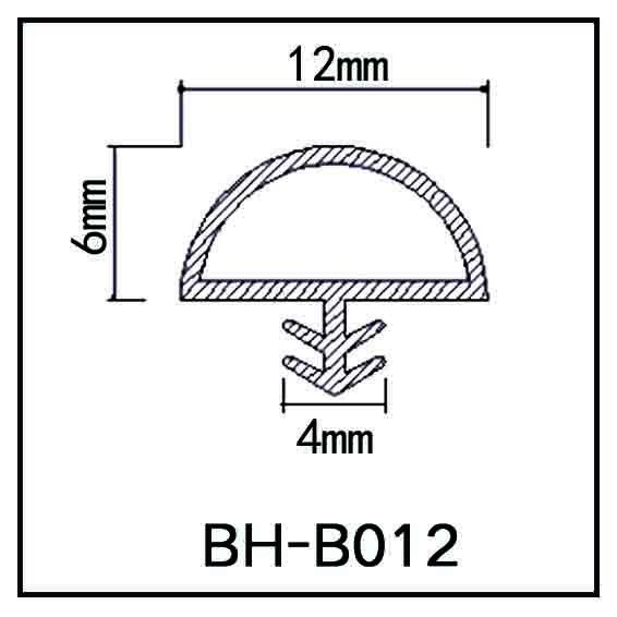 High Quality Wooden Door Seal Strip Co-Extruded D shape Anti-Collision PVC Rubber Sealing Strips For Wooden Door
