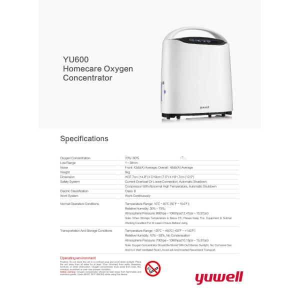 Medical Continuous High Flow Portable Oxygen Concentrator 150VA