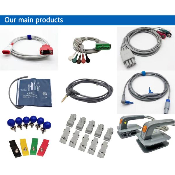 Datex Ohmeda OXY-F-UN Short Reusable Adult SpO2 Sensor With Finger Clip 0.9m
