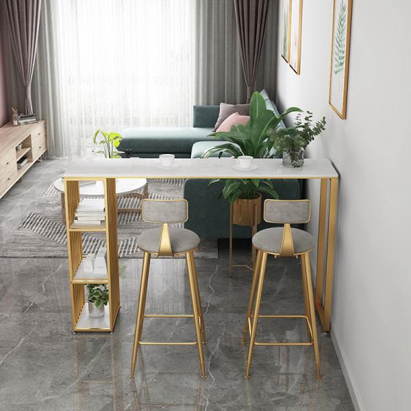 Bar Table Retractable with Stool Chair Home Partition Multi-Functional Dining Platform Storage Cabinet