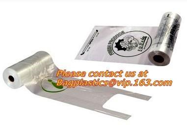 Eco Friendly Compostable Packaging 100% Biodegradable Corn Starch Shopping T-Shirt Bags For Carry Out