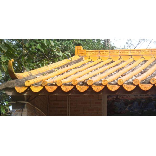 Eco-Friendly Antique Glazed Roof Tile Durable Chinese Style Ceramic Roofing Tile for Outdoor Ancient Architecture Renovation