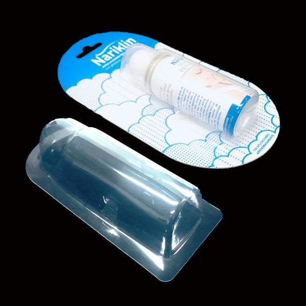 GRS Certified Custom RPET Nasal Spray Blister Packaging