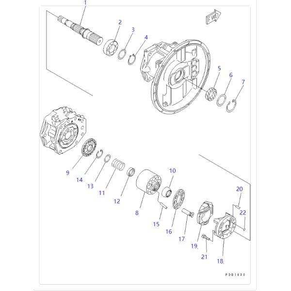 708-2H-23160 7082H23160 Cylinder Block Fitting For KOMATSU Excavator PC300 PC340 PC380