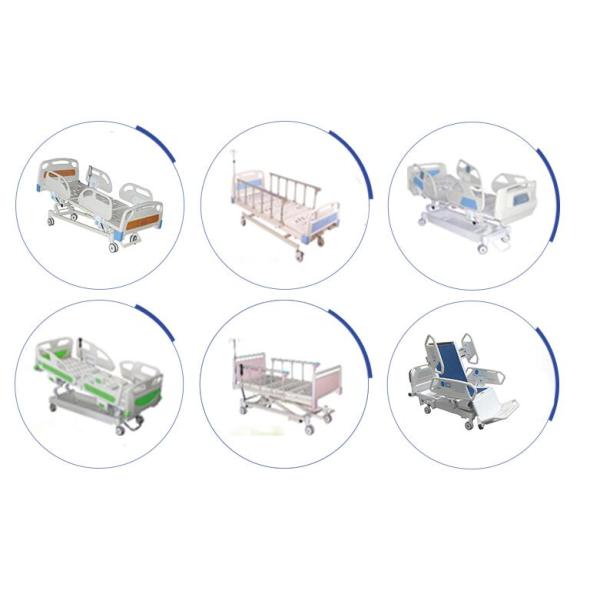 Two Function Medical Adjustable Hospital Manual Bed , Icu Bed With Wheels