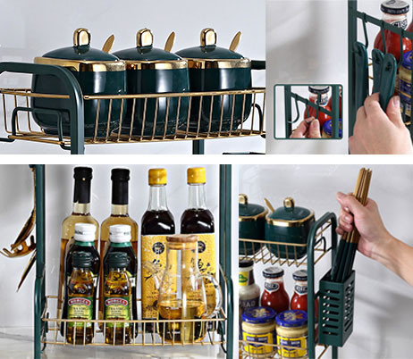 Two Tier Countertop Kitchen Rack 365x220x400mm Specification Foe Spice Condiment