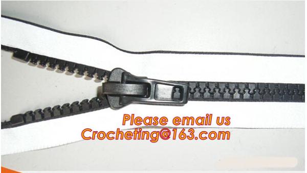 PVC zipper used for bags ,garment waterproof zipper plastic zipper, Garment Accessories high quality Plastic Zipper