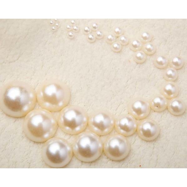High Quality DIY Handmade ABS White Imitation Half -Ball Plastic Pearl Beads