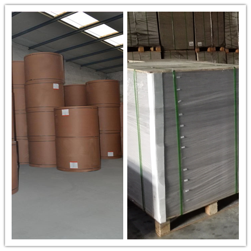 Anti-Curl Paperboard Grey Back Duplex Board for package box printing