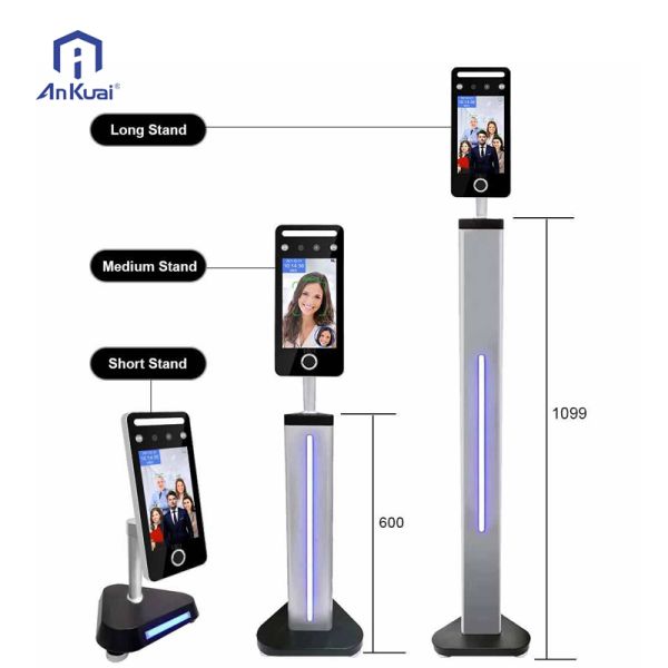 5-Inch Touch Screen Biometric Time Attendance Machine Night Vision Temperature Measurement Two-Way Audio