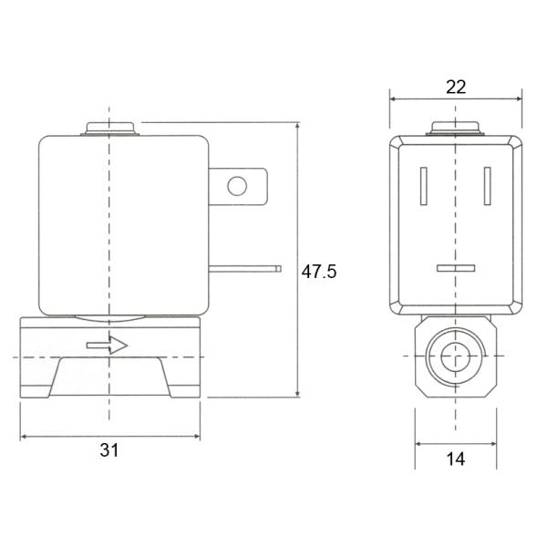 Тип 5541 КЭМЭ латунный клапан соленоида газа для сварочного аппарата 24В 220В МИГ ТИГ