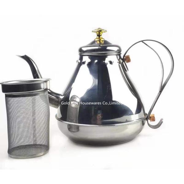 Stovetop Pourover Stainless Steel Tea Kettle 1.8 Liter Leak - Proof Coffee Pot