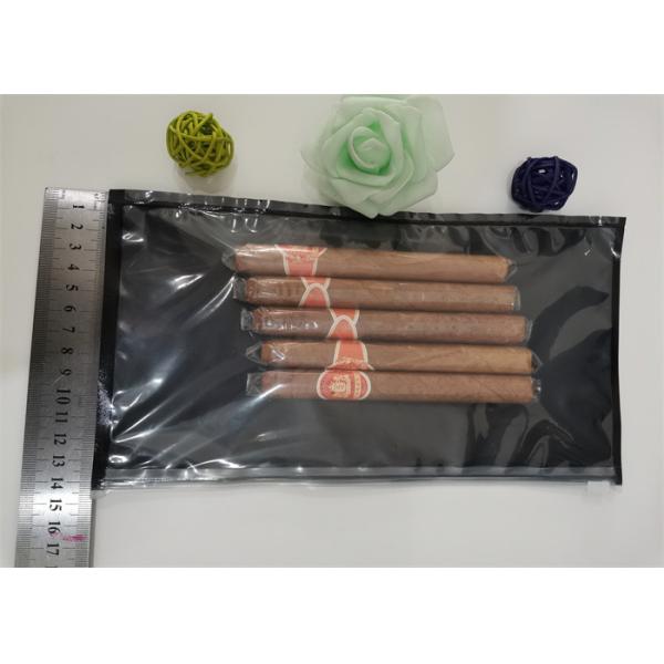 RTS Humidity Cigar Packaging Bags , Side Ziplock With Slider Cigar Humidor Bag