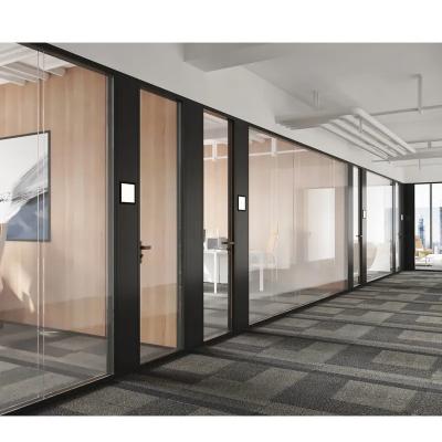 ODM Frosted Glass Internal Glazed Partitions Wall For Commercial Soundproof