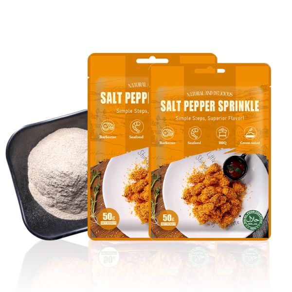 McSino High Quality 1kg/Bag Blended Dried Salt Pepper Powder Mixed Spices Seasoning HACCP Certified for Fried Chicken Style