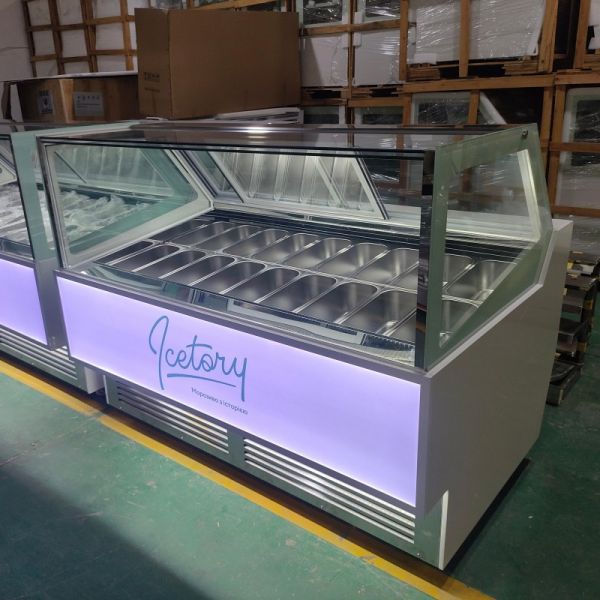 Commercial Ice Cream Display Freezer Upright Popsicle Freezer Display Case