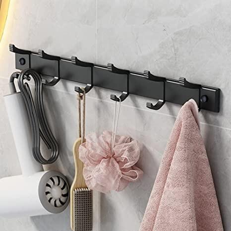 Heavy Duty Stainless Steel Robe Hooks Black Matte Color For Hanging Coat