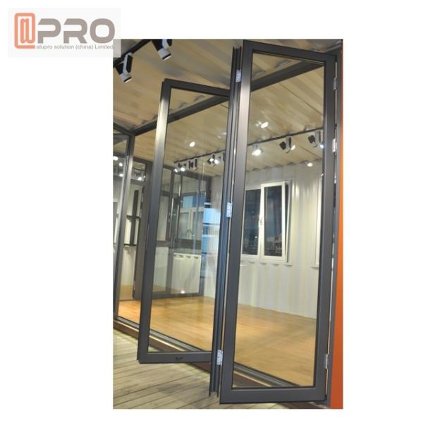 aluminium bi folding patio doors Aluminium Interior Temporary Indoor Folding Door For Balcony Sound And Weather Proof
