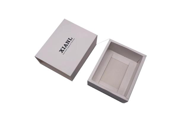 Custom White Cardboard Drawer Cosmetic Boxes 300-350GSM for Mask Packaging