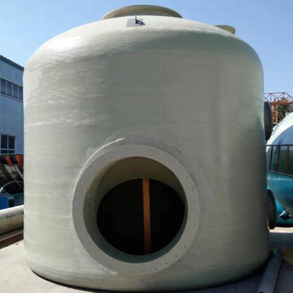 4000mm*8290mm FRP Chemical Storage Tank Cylindrical 100 Cubic Meters