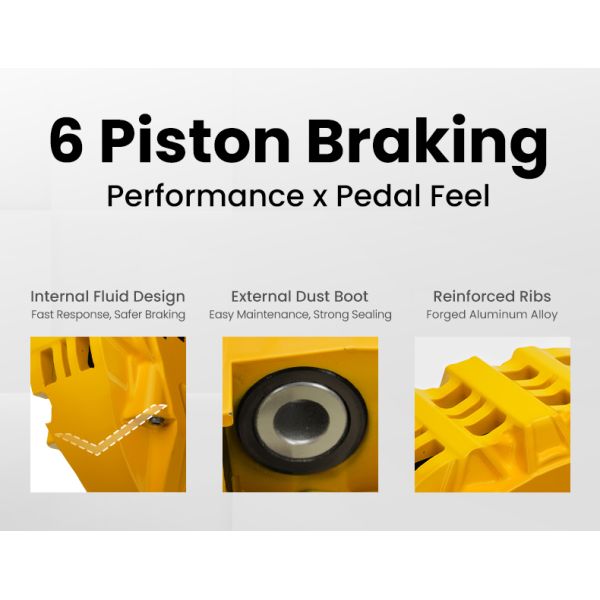 TEI P60EV BBK 6 Pot Split Forged Caliper 355mm Rotor Disc Front Big Brake Kit for Honda Accord 18 Inch Car Rim