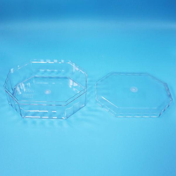 Food Grade Empty Dried Fruit Candy Chocolate Cookies PET Plastic Octagon Packaging Box