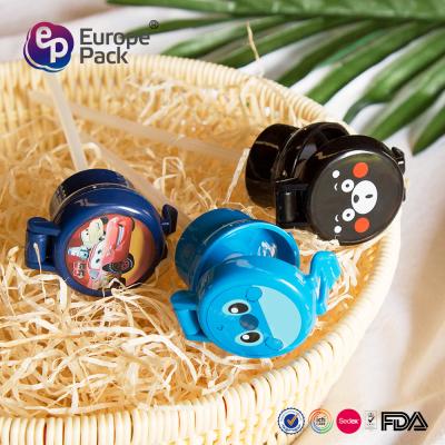 Cartoon design child resistance cap Wholesale plastic water bottle caps with straw