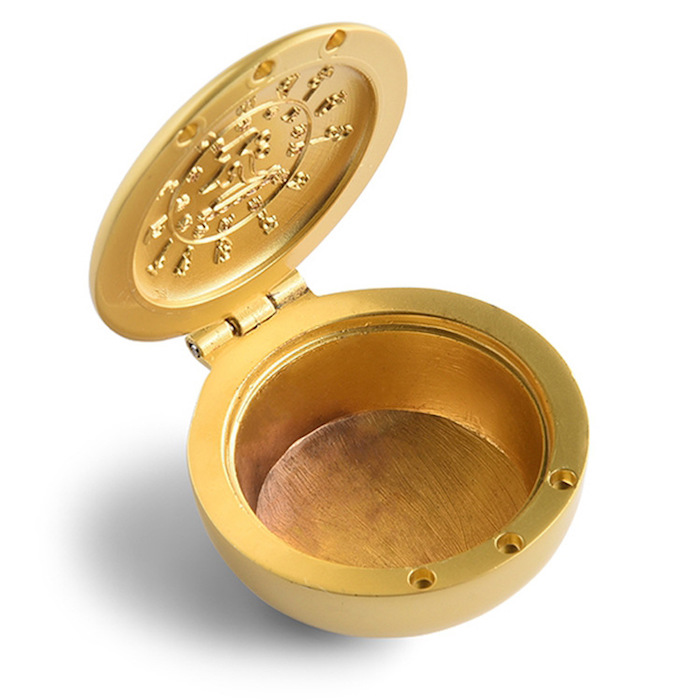Роскошный Ashtray кармана металла Dia 40mm плакировкой цвета золота подгонял