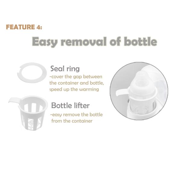 Stérilisateur électrique pour biberons 80W/500W à vapeur 28x26x25cm