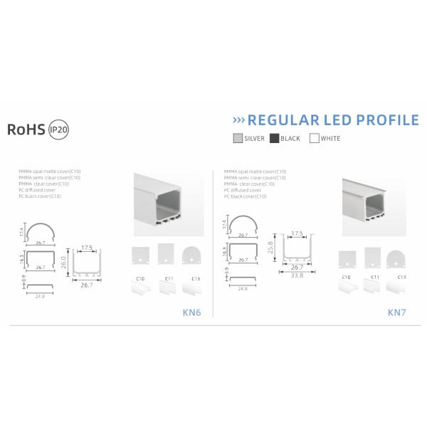 Поднимать СИД круга H19.8mm освещая алюминиевый PCB 12mm K48 профиля