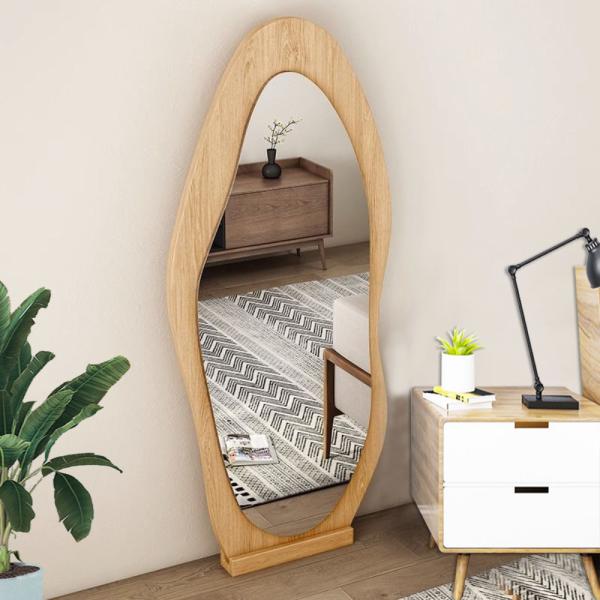 Estilo de design contemporâneo Espelho de entrada do vestiário de prata para decoração de casa de luxo