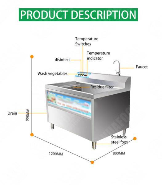 Industrial Automatic Food Processor Fruit Vegetable Ozone Bubble Washer Ultrasonic Ginger Cassava Washing Machine