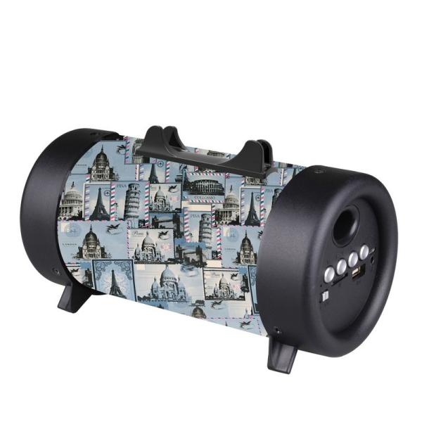 CH-M03 medium barrel with flashlight bluetooth speakerTwo hands free bluetooth speaker Blue / Camouflage Green / Flag