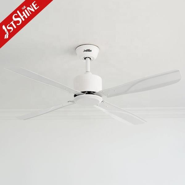 110-240V/50Hz-60Hz White Iron Ceiling Fan with Smart Remote and 4 Blades 1stshine