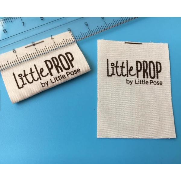 100% Cotton Clothing Custom Printed Clothing Labels Knitted Fabric